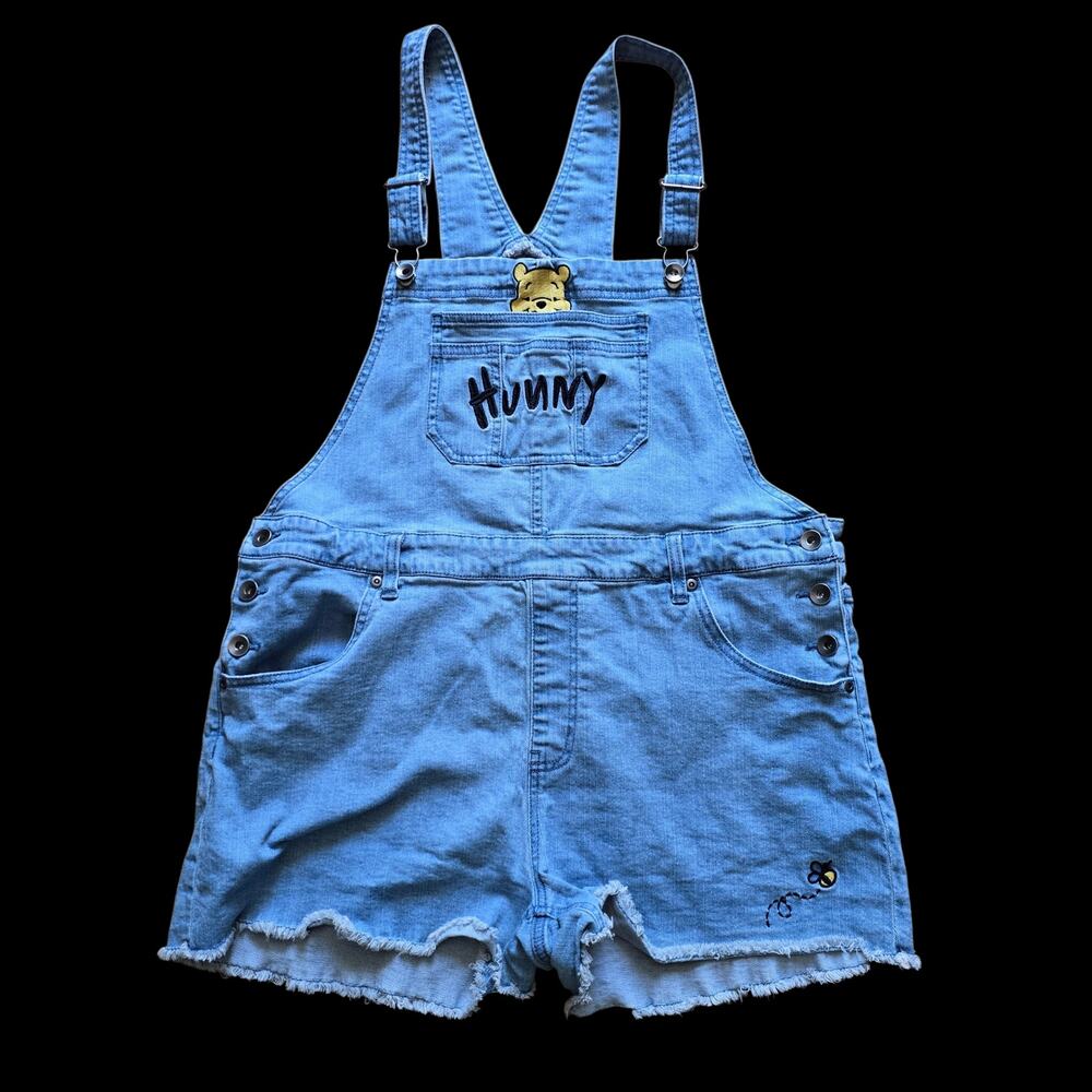 Disney Women's Winnie the Pooh Hunny Shortalls, Size XL